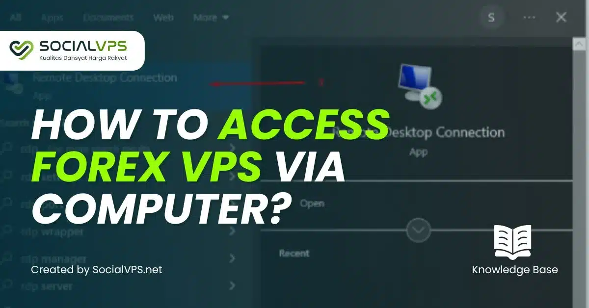 CARA MENGAKSES FOREX VPS MELALUI KOMPUTER