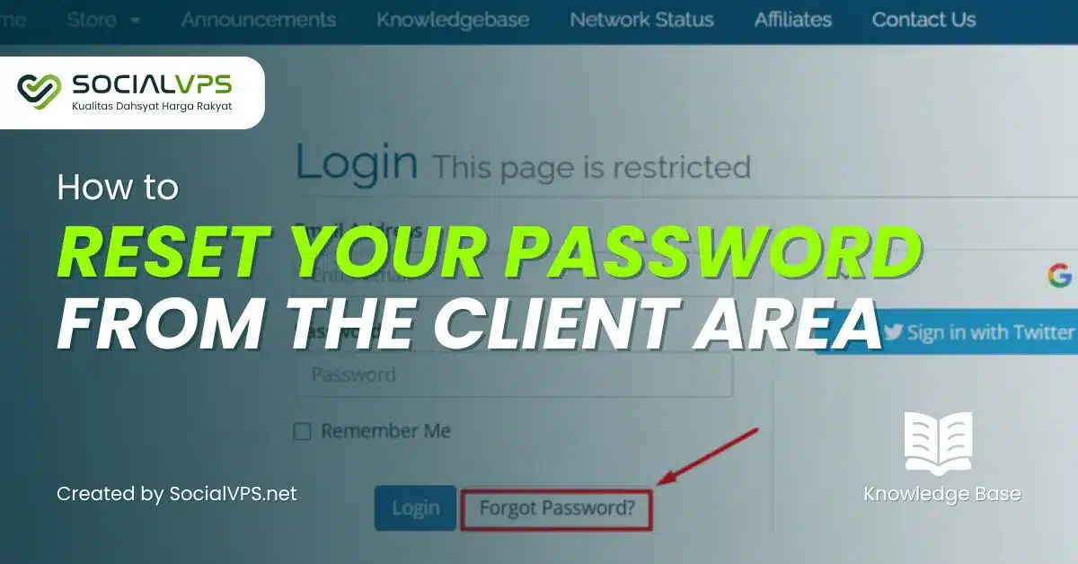 Cómo restablecer su contraseña desde el Client Area