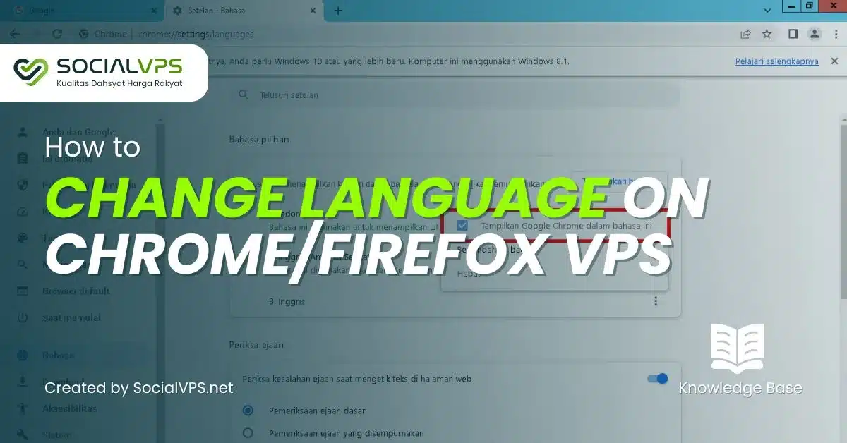 Cara Menukar Bahasa pada ChromeFirefox VPS